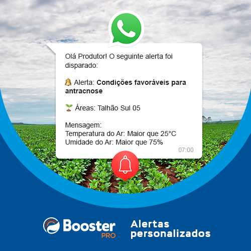 Inteligência climática BoosterPRO, com alertas personalizados. Sem surpresas com El Niño e La Niña